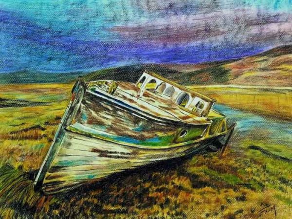 Boat 1 Pastel on Paper